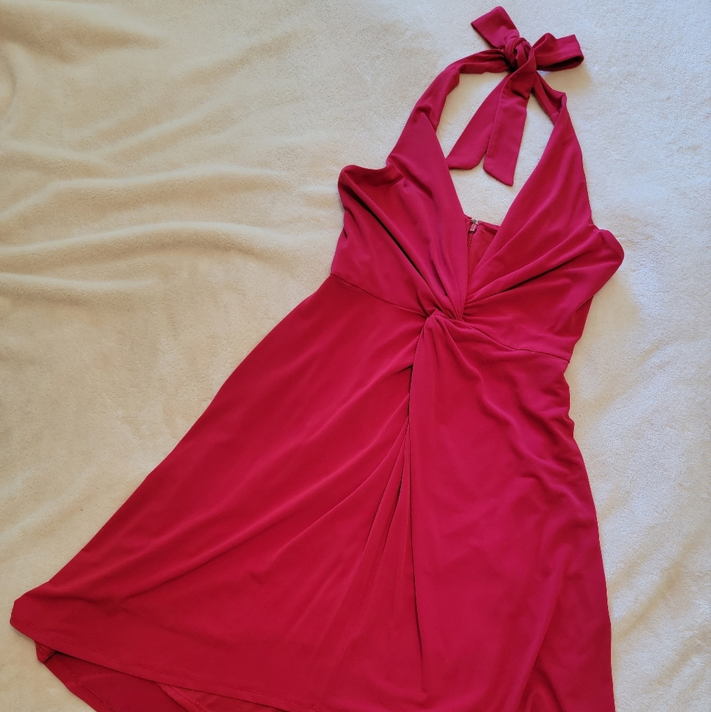 Like New Max and Cleo Red Halter Dress 2